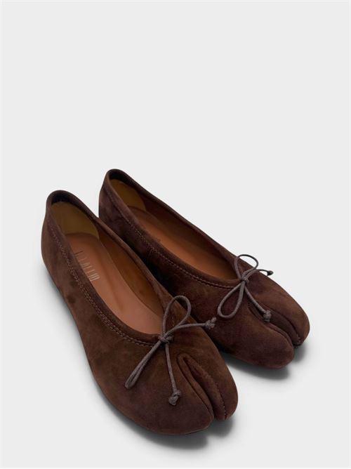Ballerina Tabi in suede choco IL LACCIO | 5462SUEDECHOCO